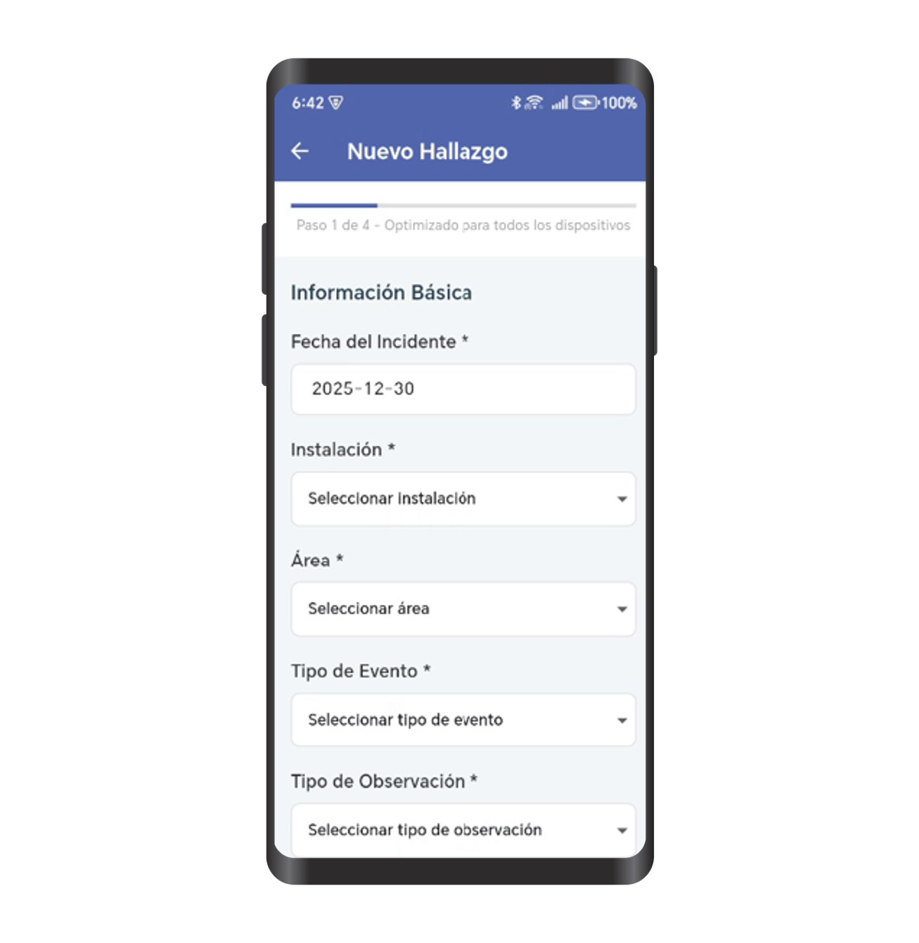 App SSEG - Nuevo Hallazgo